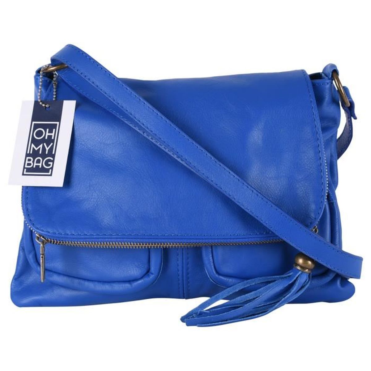 Sac À Main Femme En Cuir Modèle Avril Bleu roi Achat / Vente Sac À