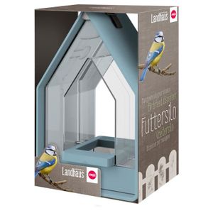 EMSA Mangeoire silo pour oiseaux LANDHAUS 15 x 24 cm - Bleu ancien