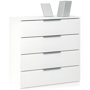 commode 4 tiroirs blanc pas cher