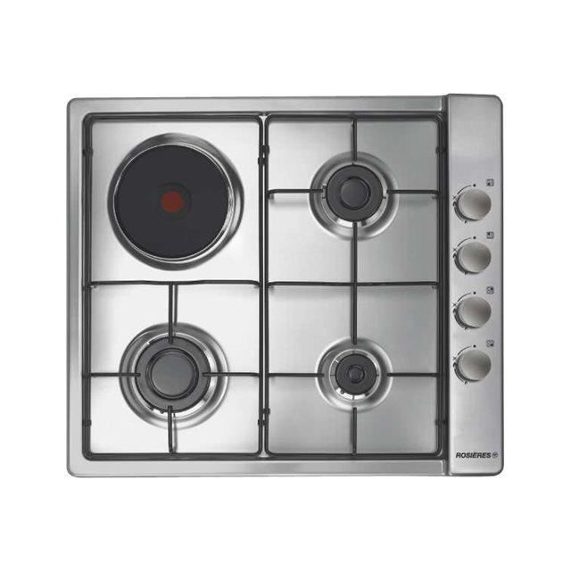 Exceptionnel Plaques De Cuisson Mixtes #14: PLAQUE MIXTE Rosieres - Table De Cuisson Mixte 59cm 4 Feux Inox Exceptionnel Plaques De Cuisson Mixtes #14: PLAQUE MIXTE Rosieres - Table De Cuisson Mixte 59cm 4 Feux Inox