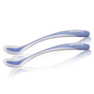 NUBY Lot de 2 cuill?res thermosensibles avec bord doux en TPE +4M