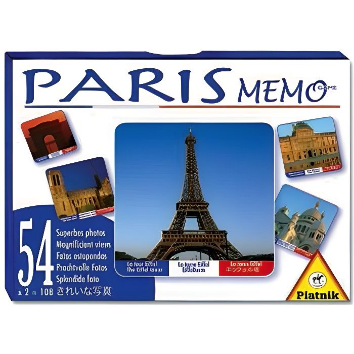 PIATNIK   Jeu de cartes   Mémo Paris Jeu de 108 cartes de Mémo sur