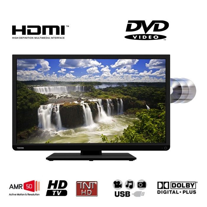 TOSHIBA 24D1333G TV LED Combi DVD téléviseur led, prix pas cher