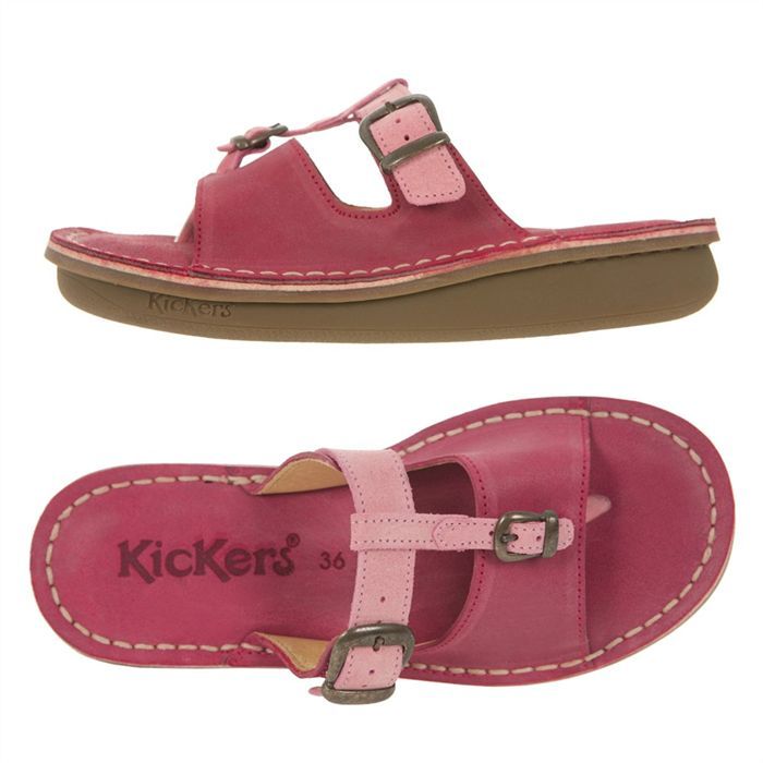 tong cuir femme kickers