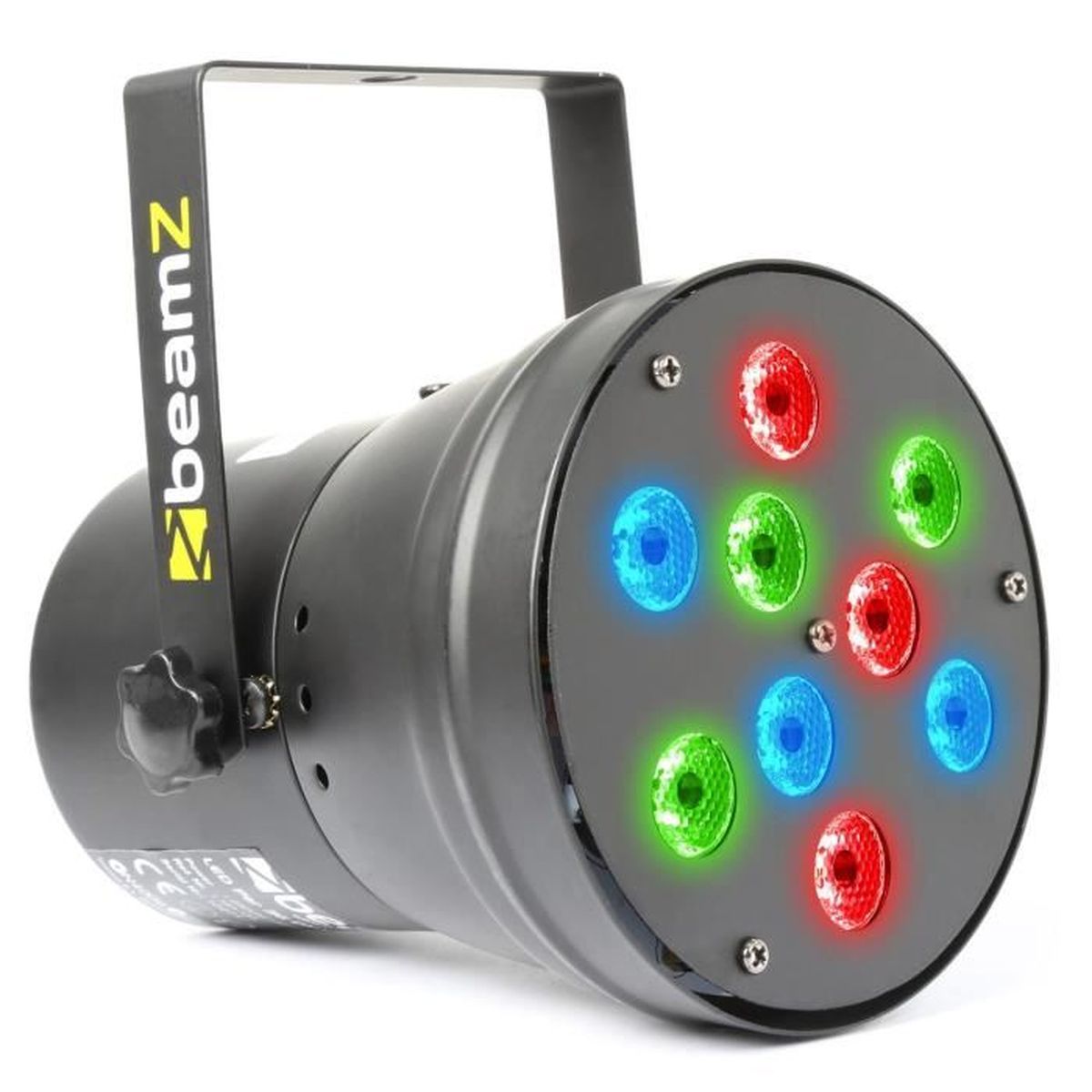 BeamZ PAR36 Spot Projecteur d'effets lumineux 9x LED 3 couleurs DMX XLR