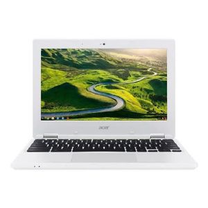 ORDINATEUR PORTABLE Acer Chromebook 11" Blanc (Intel Celeron, 2 Go de