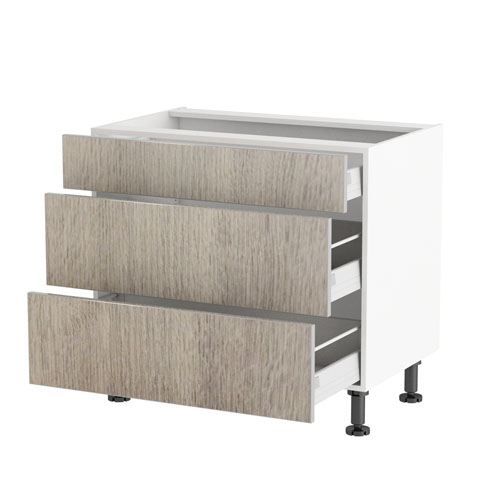 Meuble cuisine bas 90cm 1 tiroir 2 casseroliers… - Achat / Vente