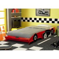 STRUCTURE DE LIT FAST Lit voiture rouge 90x190-200cm