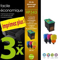 CARTOUCHE IMPRIMANTE Paxton cartouche I refill HP 343 + dosettes