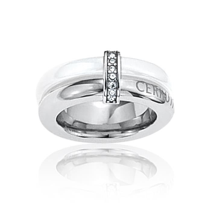 Céramique - La bague Cerruti 1881, en acier et céramique blanche ... Céramique - La bague Cerruti 1881, en acier et céramique blanche ...