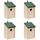 vidaXL Set de 4 pcs Maison/Nichoir d'Oiseau Boite