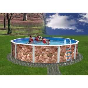ROCALLE Piscine en acier circulaire 550x120