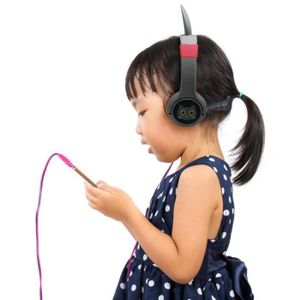 KITTY Casque Stéréo Son Limité pour Enfant