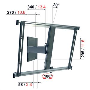VOGEL'S THIN345 / Orientable 180° / TV 32" à 52"