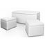 BZ - CLIC-CLAC - SOFA  Banquette coffre matelassée blanc L (2 Poufs)