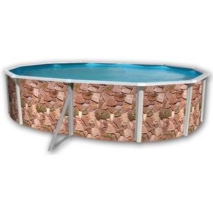 ROCALLE Piscine en acier ovale 550x366x120