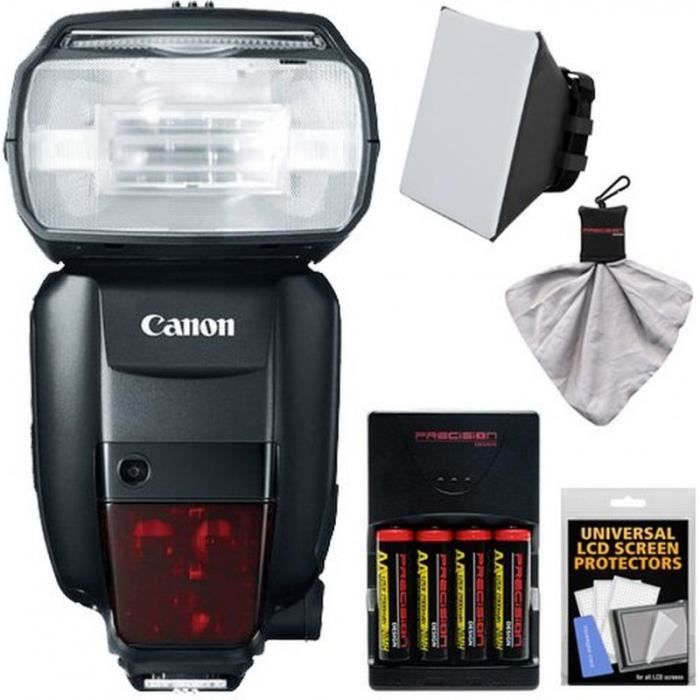 Kit flash Canon Speedlite 600EXRT flash batterie +chargeur + diffuseur