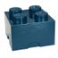 Brique de rangement Lego 4 plots - Bleu pétrole