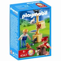  Playmobil Enfants et arbre à chats