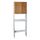 LINDA Armoire WC L 63 cm - Blanc et décor bois