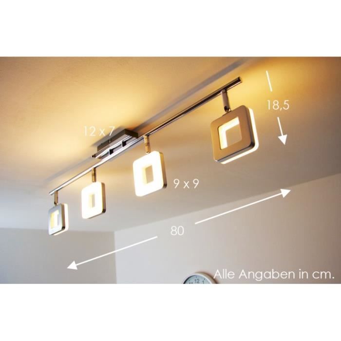 Lustre Luminaire Plafonnier LED Achat / Vente 4 spots sur rail LED