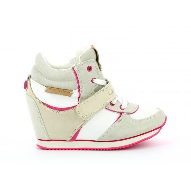 basket calvin klein femme compensé