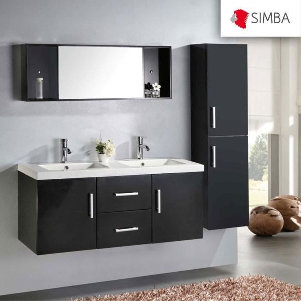 Meuble de salle de bain 1 vasque 2 robinet achat / vente meuble ...