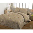 PARURE DE COUETTE CASATXU Housse 220x240cm  + 2 Taies POIS CAMEL