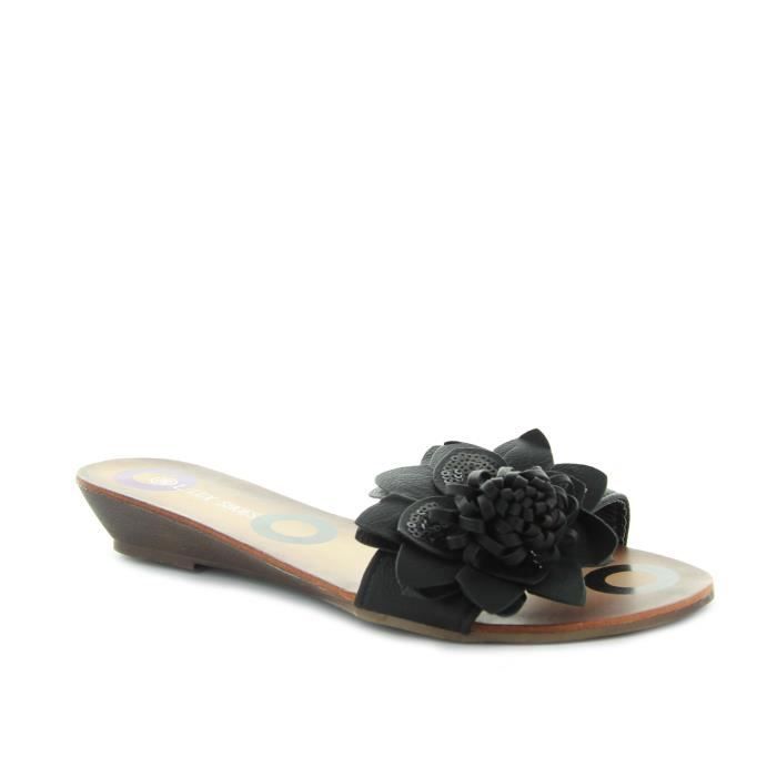 Sandales avec fleur... Noir - Achat  Vente Sandales avec fleur... pas ...