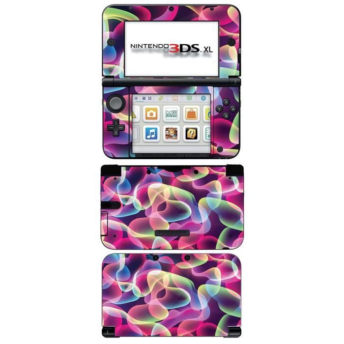 Skin Stickers pour nintendo 3DS XL (Sticker Fumee multicolore