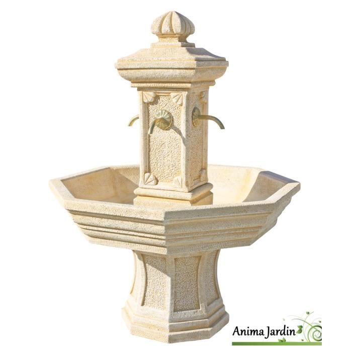 Fontaine ADONIS ocre en pierre reconstituée, h 155 - Achat ...