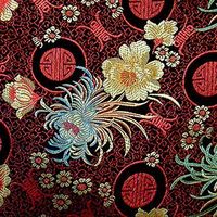 TISSU 50cmx90cm - tissu de brocart au broderie fine TISSU 50cmx90cm - tissu de brocart au broderie fine