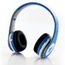 Casque - écouteur Casque sans fil pliable Lecteur MP3 Radio FM Bleu