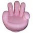 FAUTEUIL  Fauteuil main rose brillant