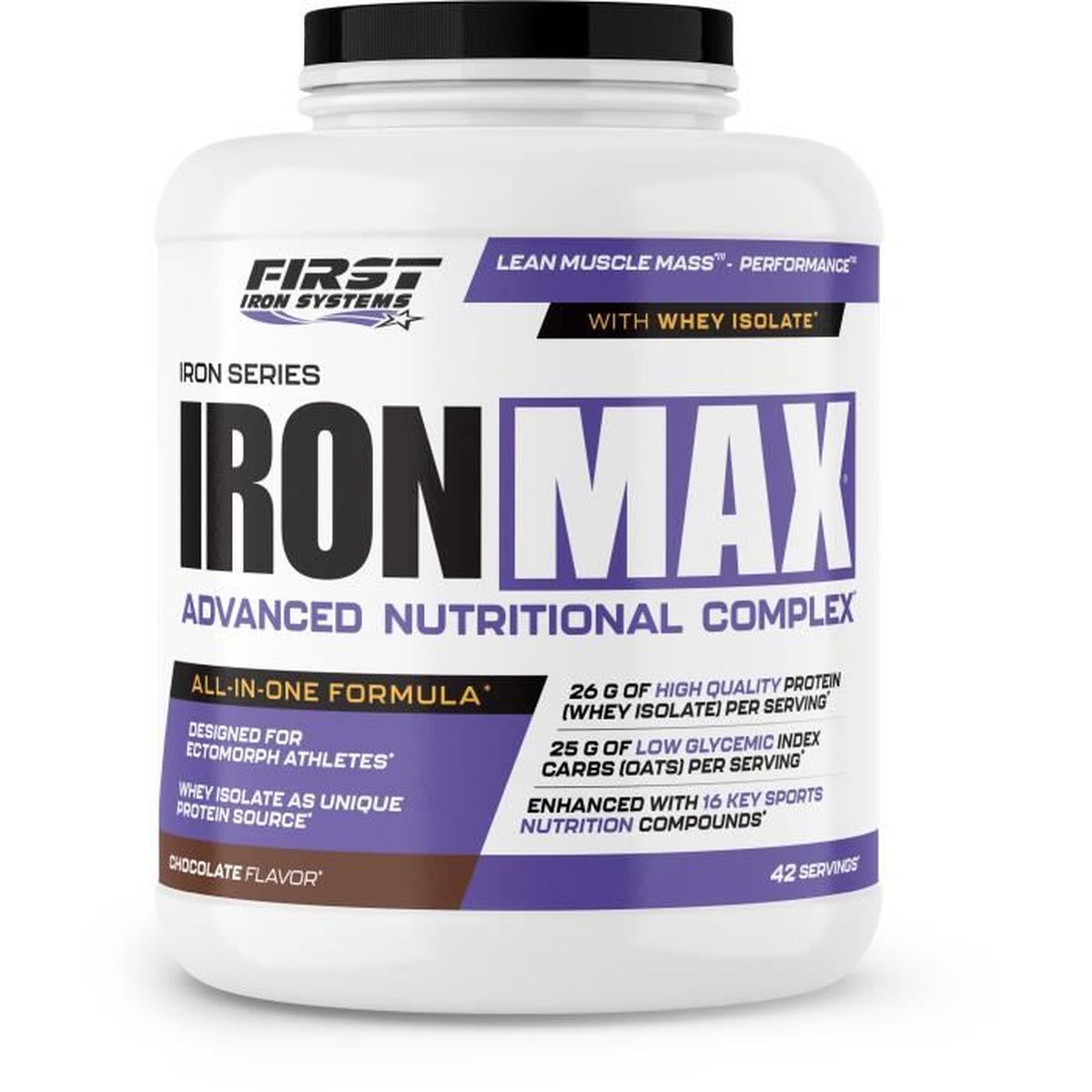 IronMax 2800g Chocolat Proteine Creatine BCAA Glutamine Prix pas cher