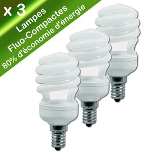 3 AMPOULES SYLVANIA ECO ENERGIE 80% 12W E27 chaude