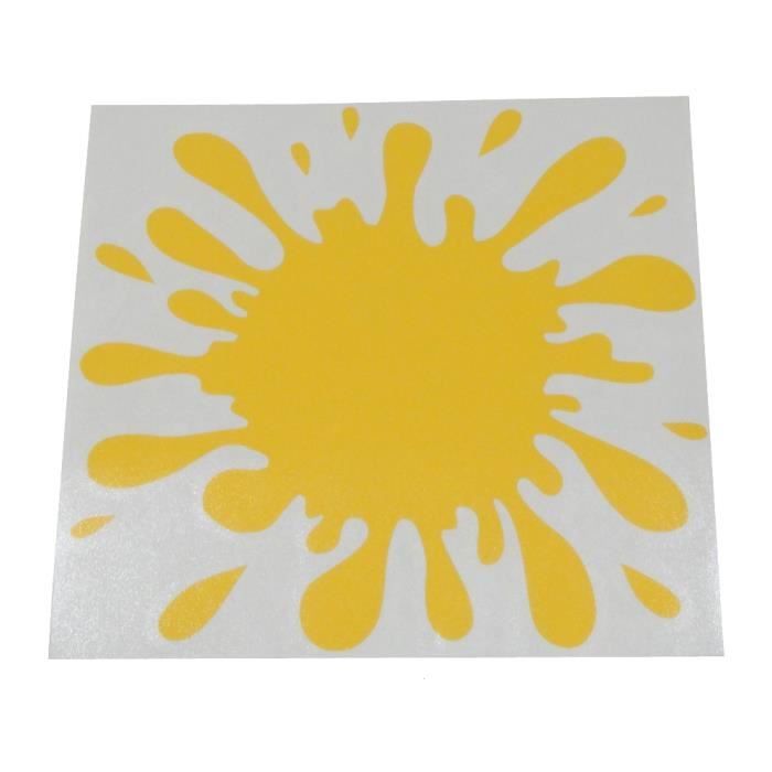 Sticker tâche d'encre jaune d'eau splash planche Achat / Vente