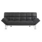  Canapé convertible cuir noir 3 places Manhattan