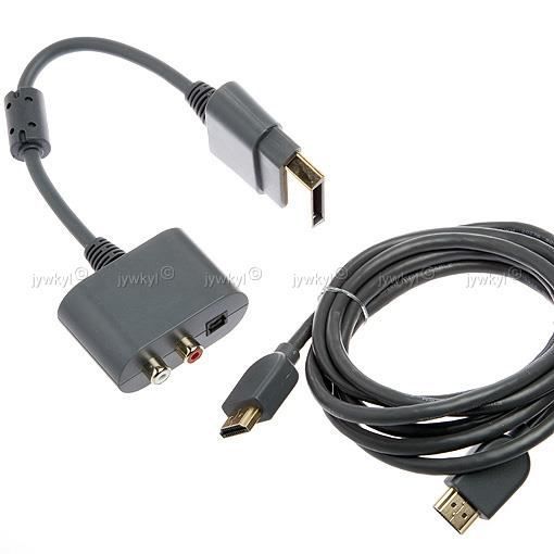Câble AV Audio Vidéo HDMI + Adaptateur RCA + Sortie Optique pour