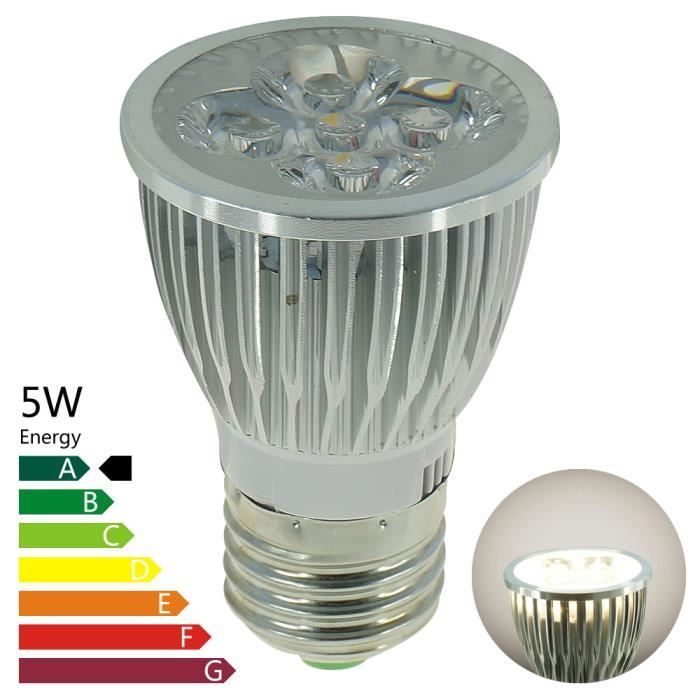 AMPOULE LED E27 5 WATT BLANC FROID Achat / Vente ampoule led