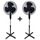 lot de 2 Ventilateurs Sur Pied noir 40 cm Stand Fa