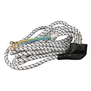 Cordon d'alimentation 3m 3x1mm? pour fer ? repasser avec prise 2P+T 16A