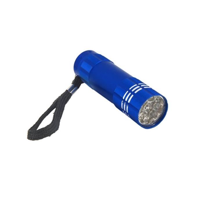 Mini 9LED lampe torche puissante (Bleu) Cette mini lampe torche 9LED