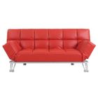 CANAPE Canapé convertible cuir rouge 3 places Manhattan