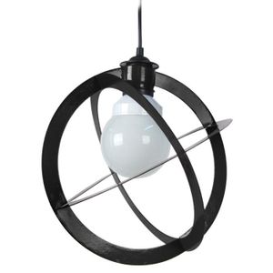 URANO Lustre - suspension métal, diametre 28 cm, forme planisph?re, métal noir