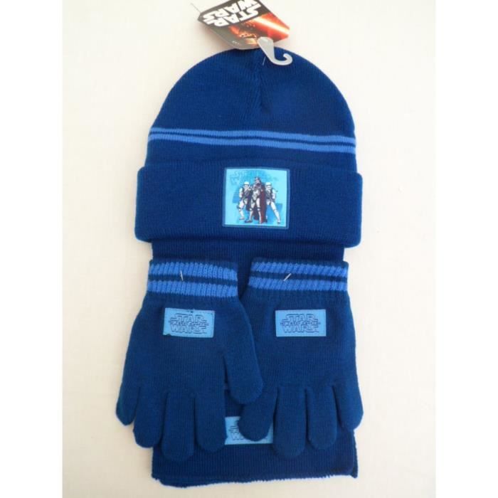 ENSEMBLE BONNET ECHARPE ET GANTS ENFANT DISNEY STAR WARS