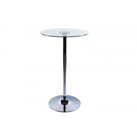 Offre Premier Housewares Table de bar avec plateau en verre tremp et pied chrom