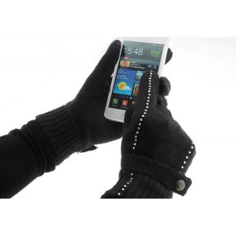Gants tactiles Touch Strass Noir Achat / Vente Gants tactiles Touch