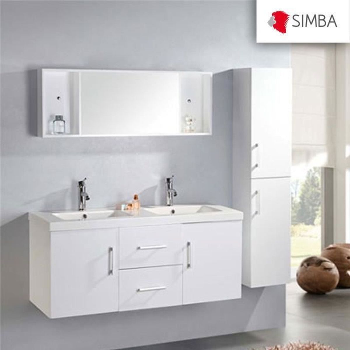 Meuble de salle de bain 1 vasque 2 robinet achat / vente meuble ...