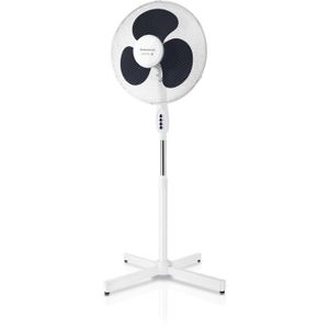 TAURUS Ponent 16C Ventilateur sur pied ?40 cm - 40 watts - 3 vitesses - Silencieux - Inclinable - Blanc